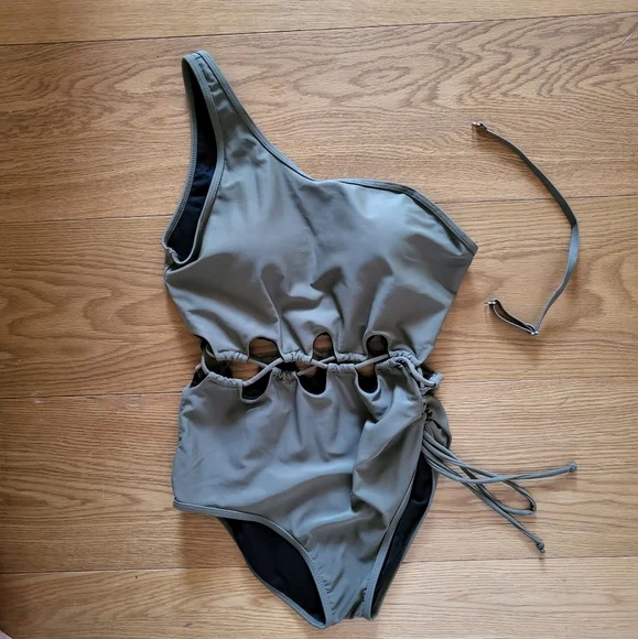 Army Green One piece Swimsuit Size small - Picture 9 of 10